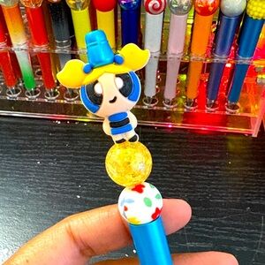 Blue and Yellow Powerpuff girls Pen